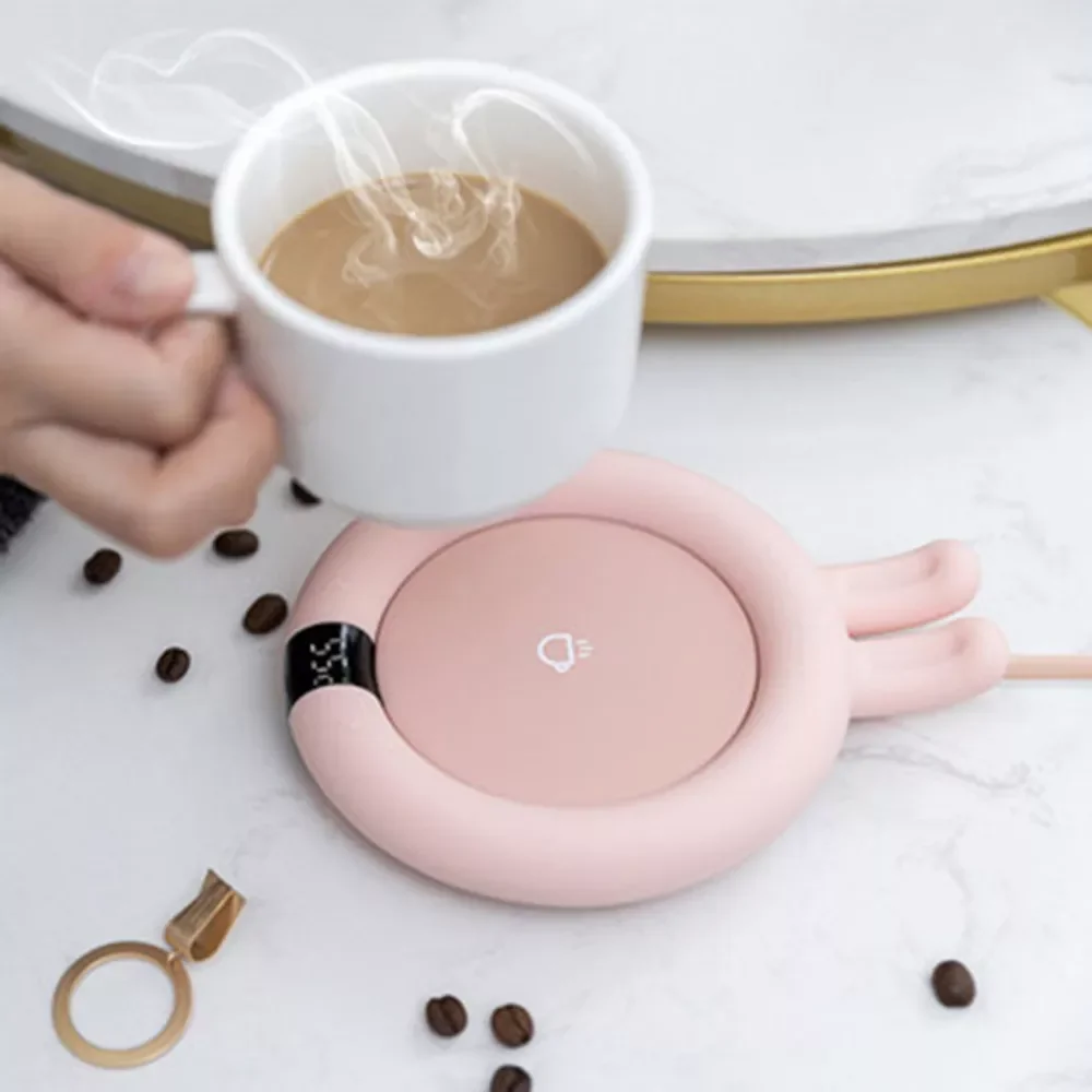 

Temperatures Adjustable Mug Heater 220V Desktop Heating Coaster for Coffee Milk Tea Cup Warmer LED Display Cup Pad Tea Boiler