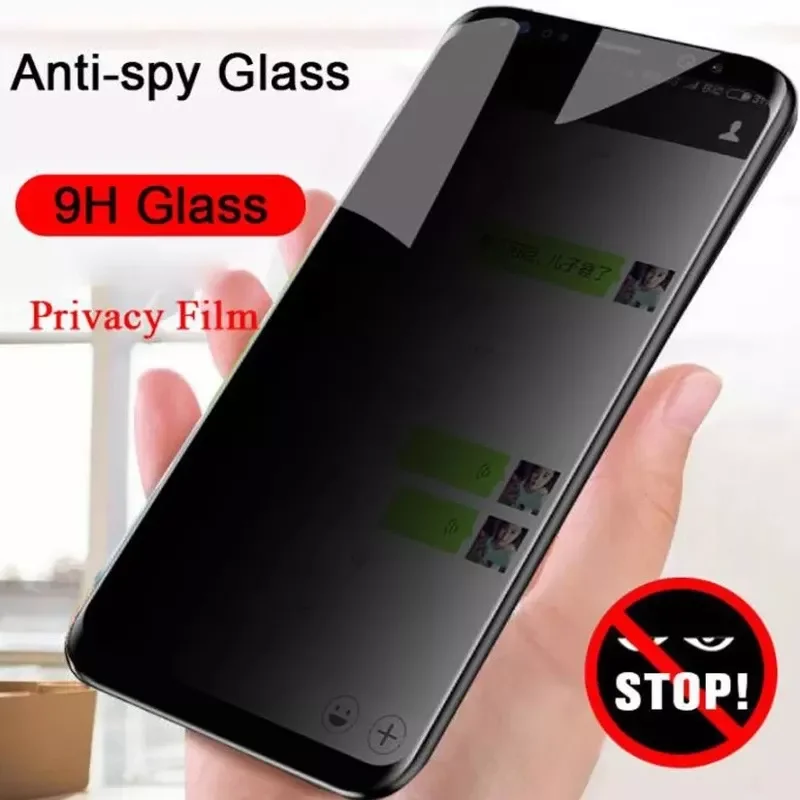

New Fashion Anti-spy Glass For Xiaomi Redmi Note 7 8 11 9 9A 9C 10 Pro 9S 10S Privacy Screen Protectors For Poco X3 X4 M3 Pro F