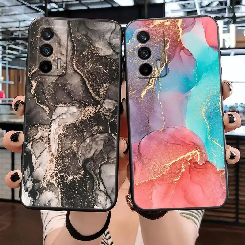 

Watercolor Painting Marble TPU Funda Coque Case For OPPO Realme X50 X7 XT X 10 9 9I 8 8I 7 6 5 Pro Plus 5G Case Capa Shell Cover