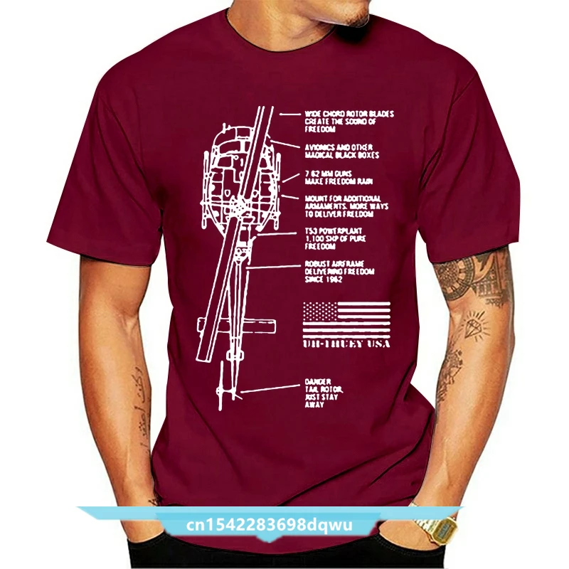 

Pattern Black T Shirts Uh 1 Huey Helicopter Vietnam Brings The Freedom Hip Tope S 4Xl Tee Shirt Mens Streetwear Brand Clothing