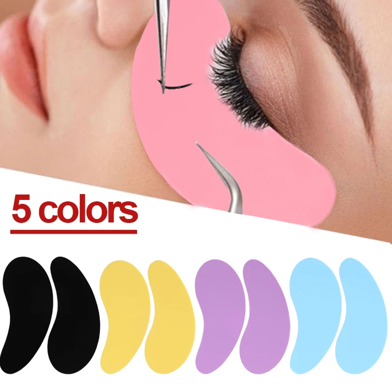 

New Reusable Eye Pads Silicone Hydrogel Patches Makeup Tip Stickers Lash Extension Supplies Tools 5colors Eyelash Curler Pads