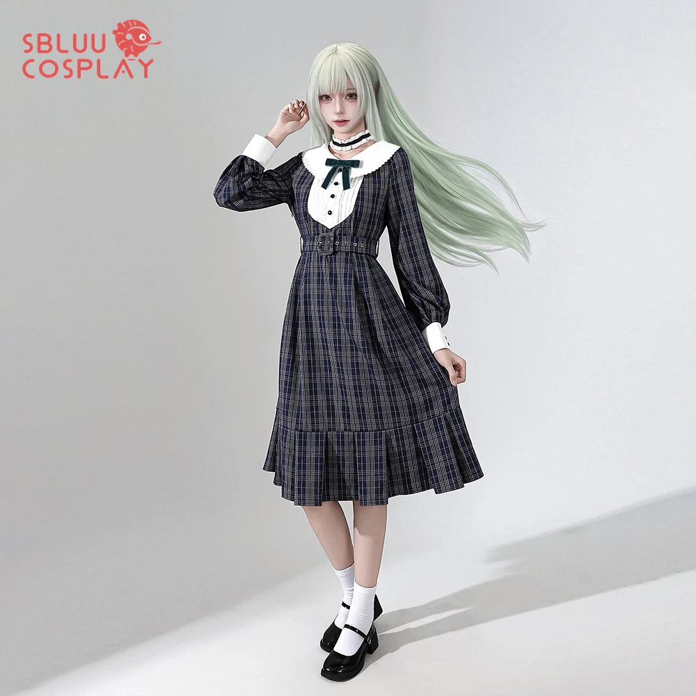 Фото Костюм для косплея SBluuCosplay Wakaba Mutsumi, высококачественная ткань TR, винтажное клетчатое платье в стиле Лолита с длинными рукавами, платье принцессы для Хэллоуина и вечеринок №1