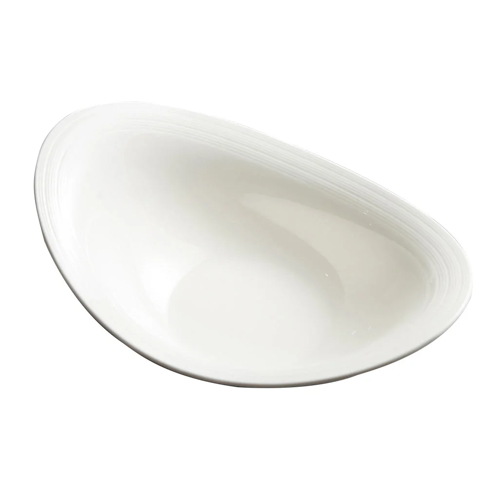 

Ingot Shape Fruit Bowl Vegetable Bowl Salad Storage Container Ceramic Bowl