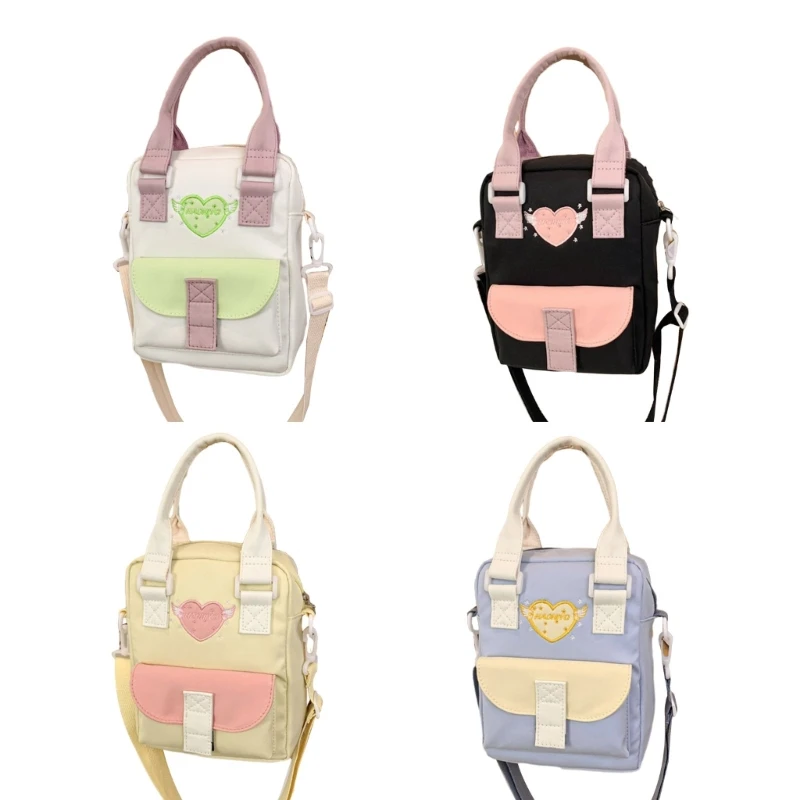 

Transparent Shoulder Bag for Women Large Capacity Crossbody Bag Heart Handbag