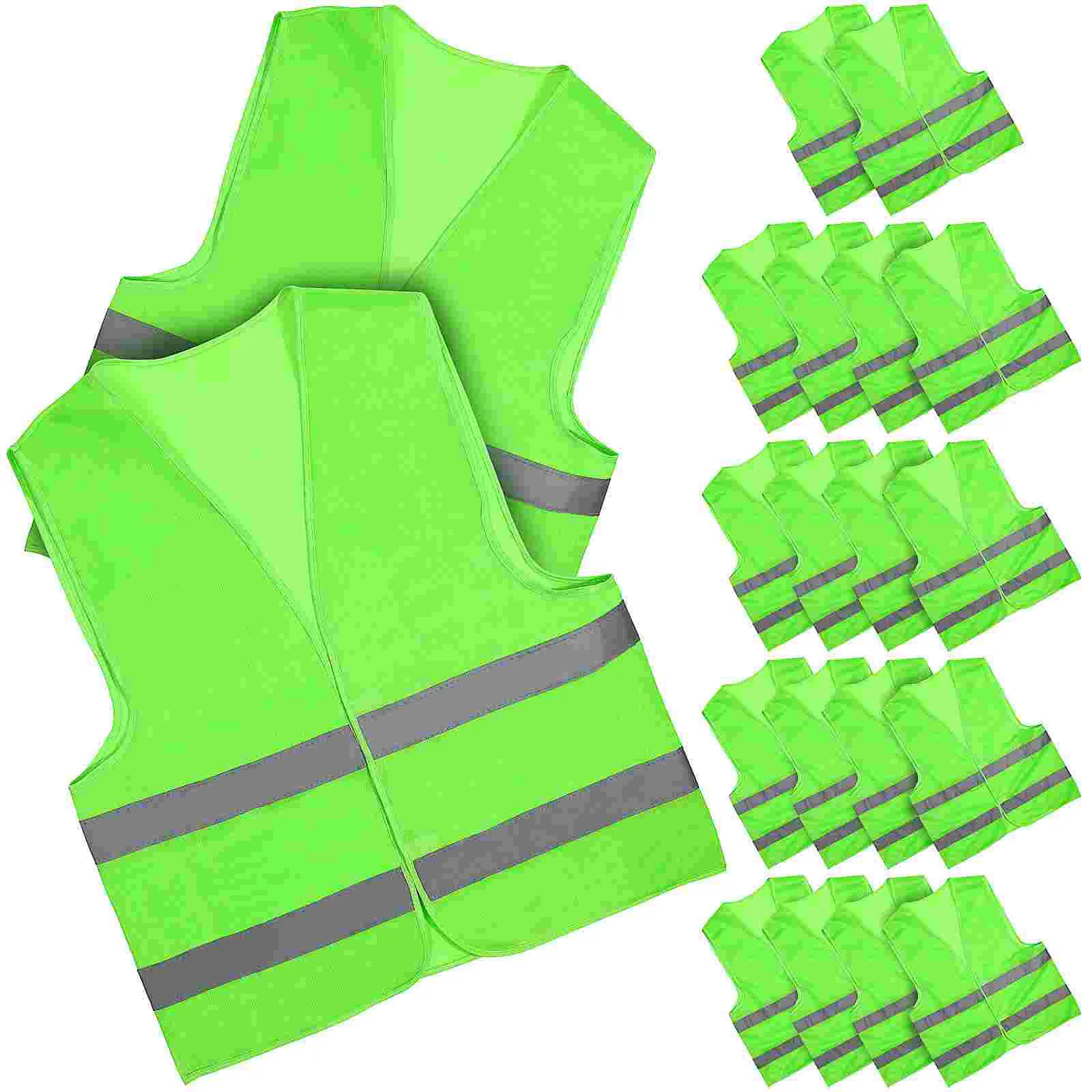 

High Visibility Reflective Safety Vest for Outdoor Work and Cycling with Zipper and Multiple Pockets.