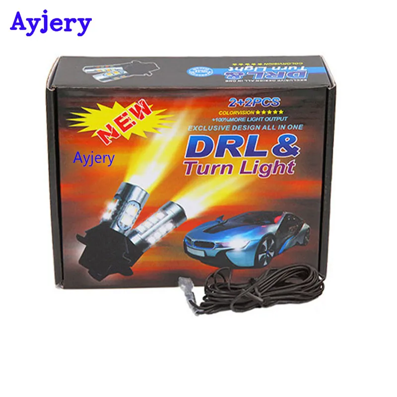 AYJERY 2 комплекта 12 В светодиодные Canbus автомобильные лампы P21W BA15S DRL сигнал поворота