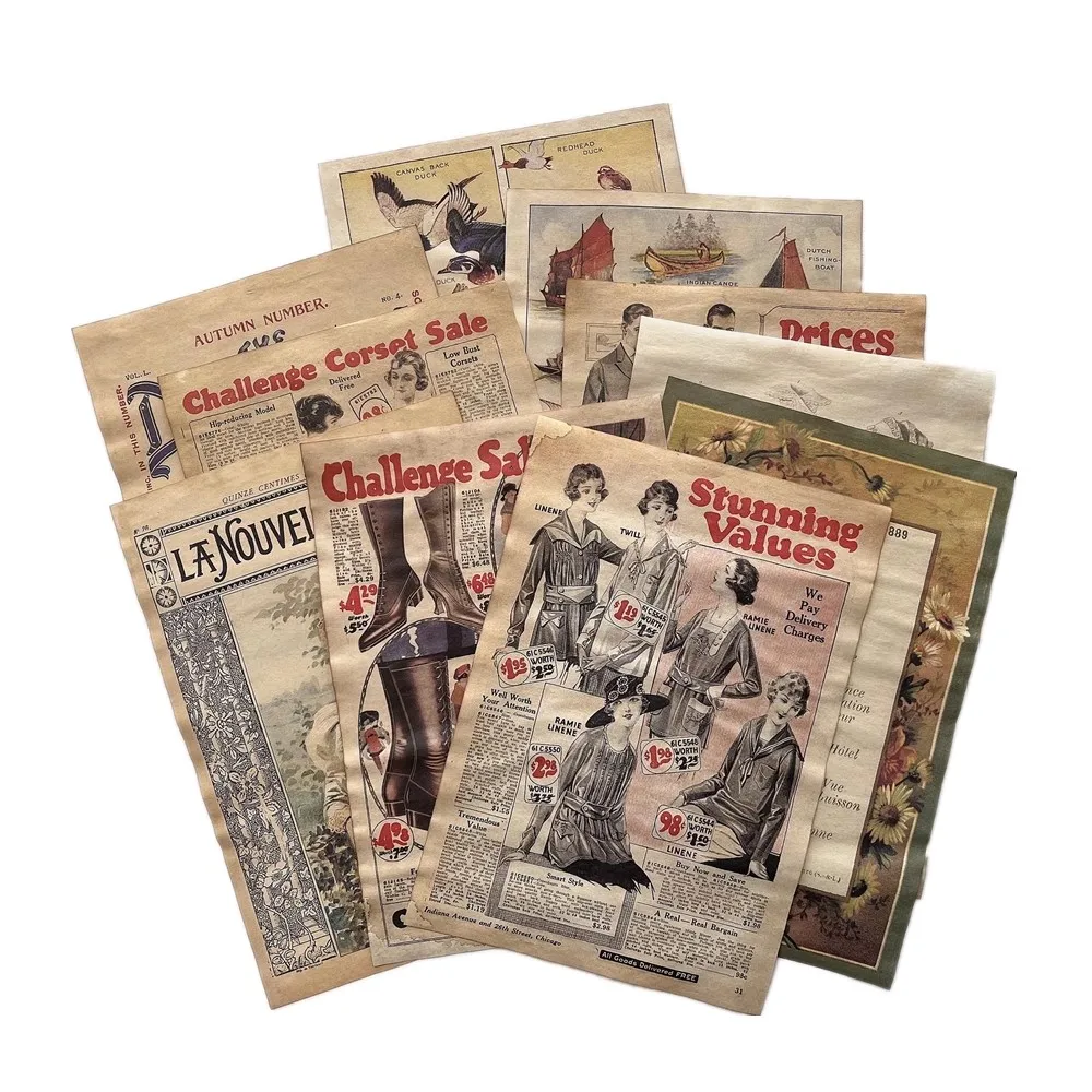 

Винтажный бумажный альбом ручной работы для окрашивания кофе, мусорный журнал, детективный постер, ретро украшение, материал для скрапбукинга