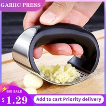 1pcs Stainless Steel Garlic Press Manual Garlic Mincer Chopping Garlic Tools Curve Fruit Vegetable Tools Kitchen Gadgets 1pcs Stainless Steel Garlic Press Manual Garlic Mincer Chopping Garlic Tools Curve Fruit Vegetable Tools Kitchen Gadgets