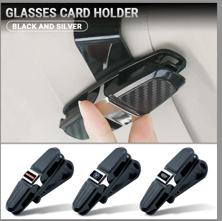 

1Pcs Visor Glasses Clip Black Universal Ticket Clip Fastener for Geely Ic Panda Ck Emgrand Ec7 Mk Gc7 X7 GE SC7-RS Accessories