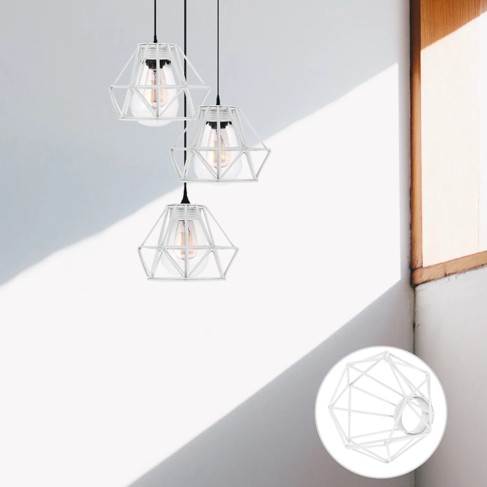 

Metal Light Cover Metal Cage Lampshade Vintage Lamp Holders Hanging Light Fixture Shade Lamp Holders for home