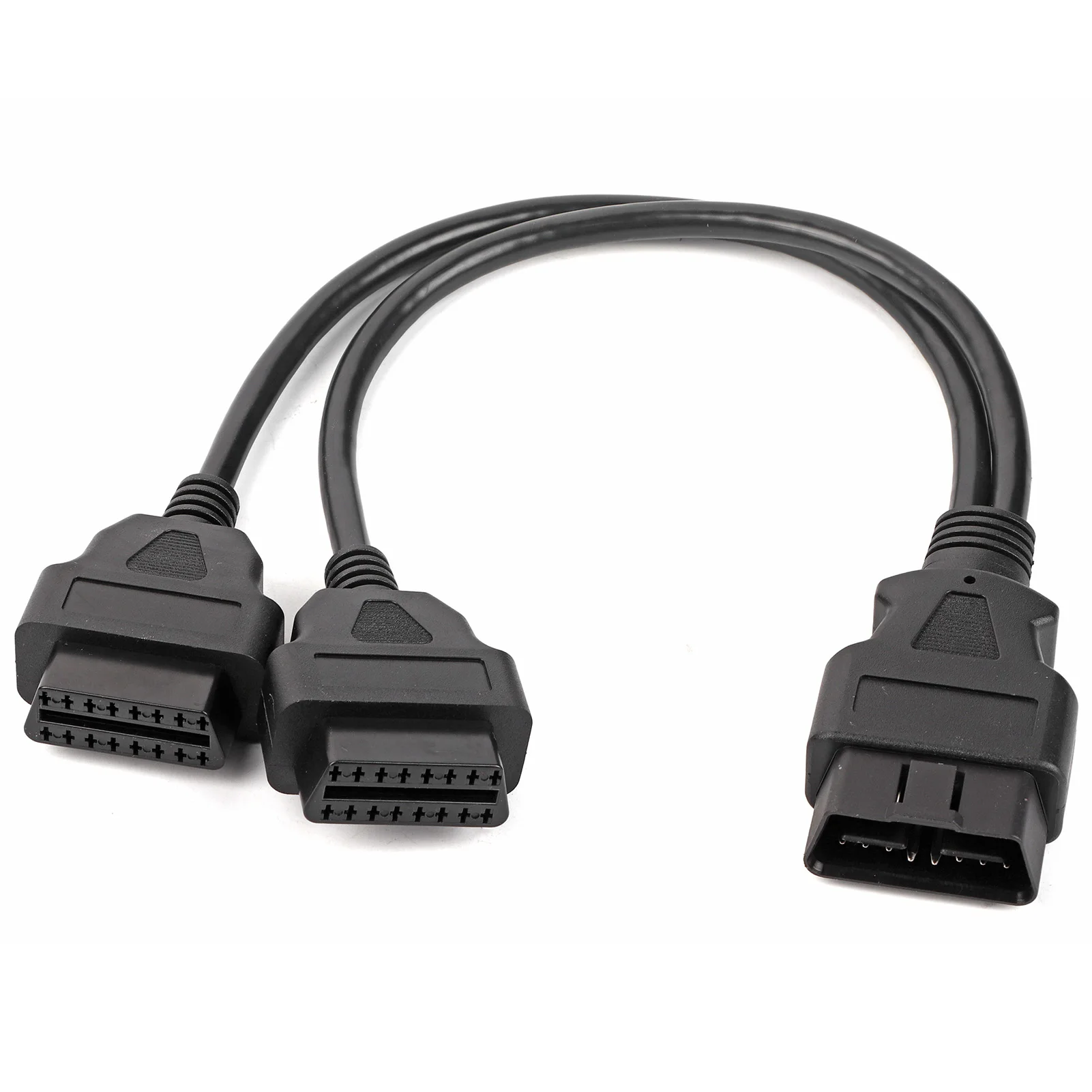 

Car 16 Pin OBD2 OBDII Male To Dual Female YSplitter Adapter Extension Cable Diagnostic Tool