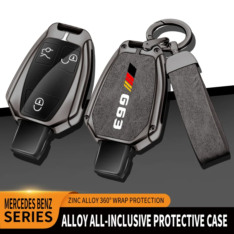 

Car TPU Zinc Alloy Key Case Bag For Mercedes Benz AMG G63 Logo Car Key Chain Car Metal Key Shell Interior Decoration Accessories