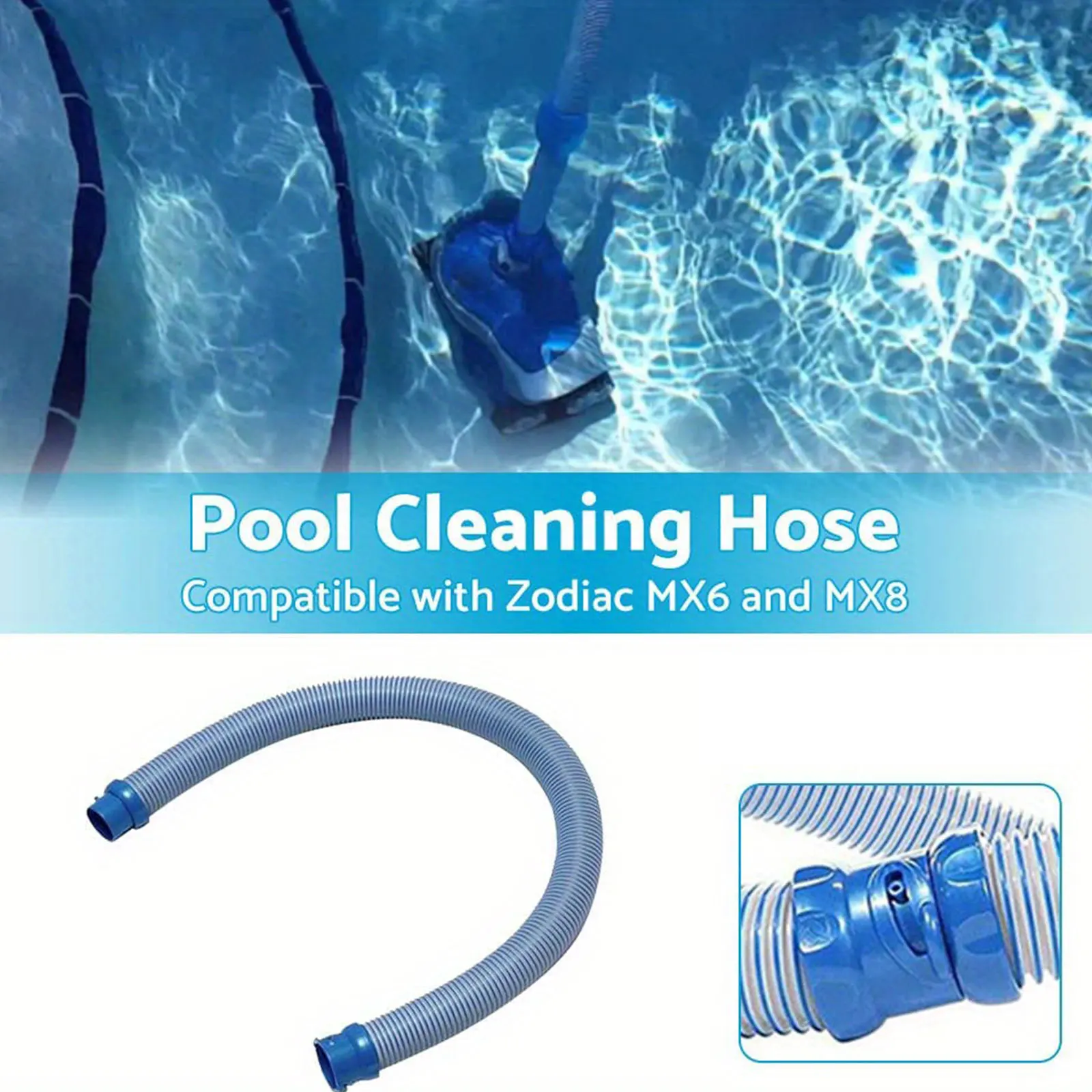 

1/3/5pcs Inground Pool Cleaner Suction Pipe Replacement Rubber Pool Vacuum Cleaning Pipe Accessories for Zodiac X7 T3 T5 MX6 MX8