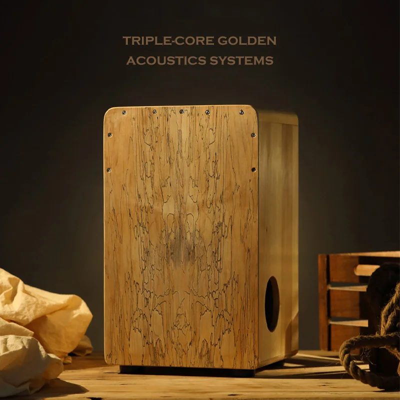 Деревянный барабан hlру Cajon Музыкальный кахун инструмент сидячий