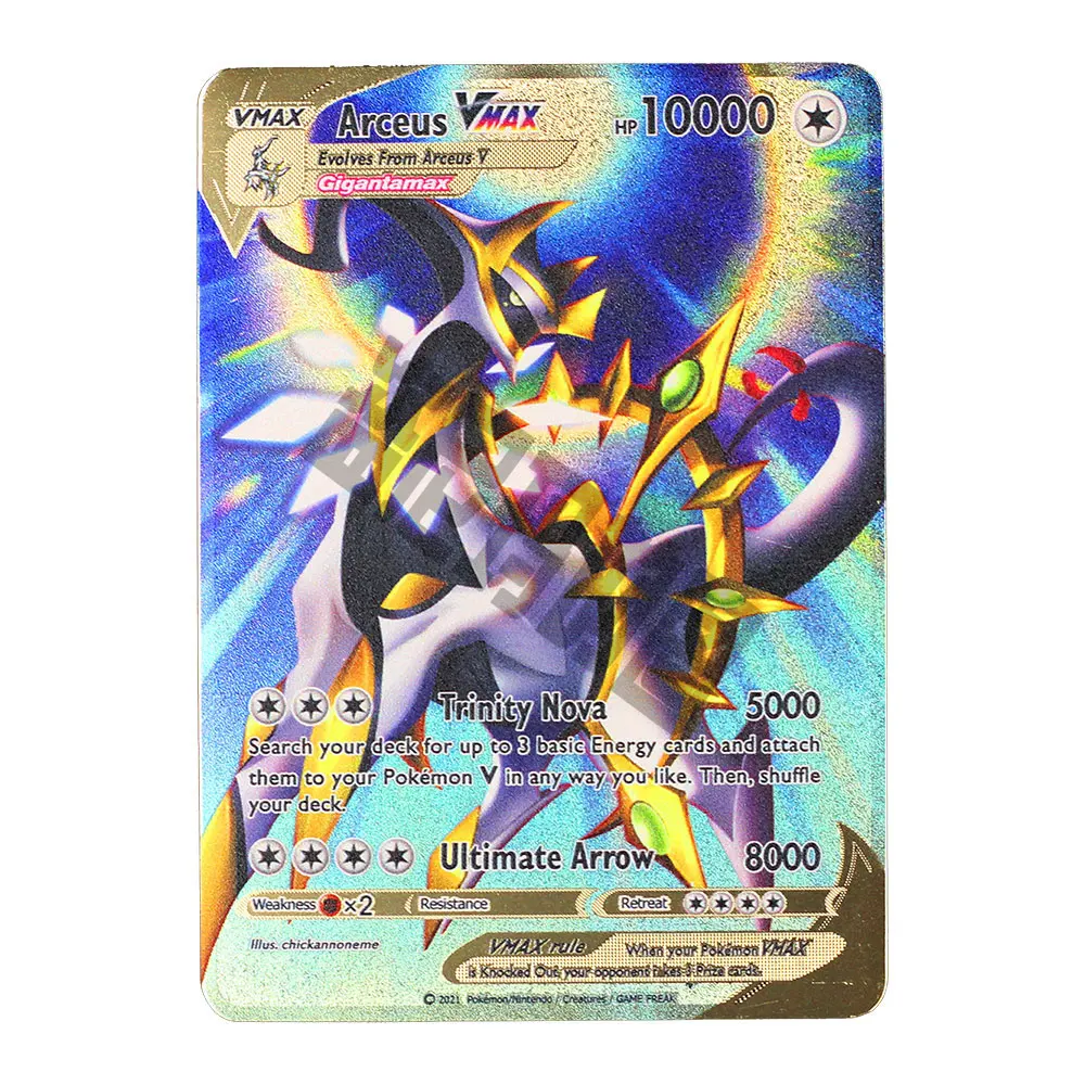point Arceus Vmax Pokemon Cards Metal Diy Card Pikachu Charizard Golden Limited Edition Kids Gift Igrovaya Kollekciya Kart Igrushki I Hobbi Aliekspress