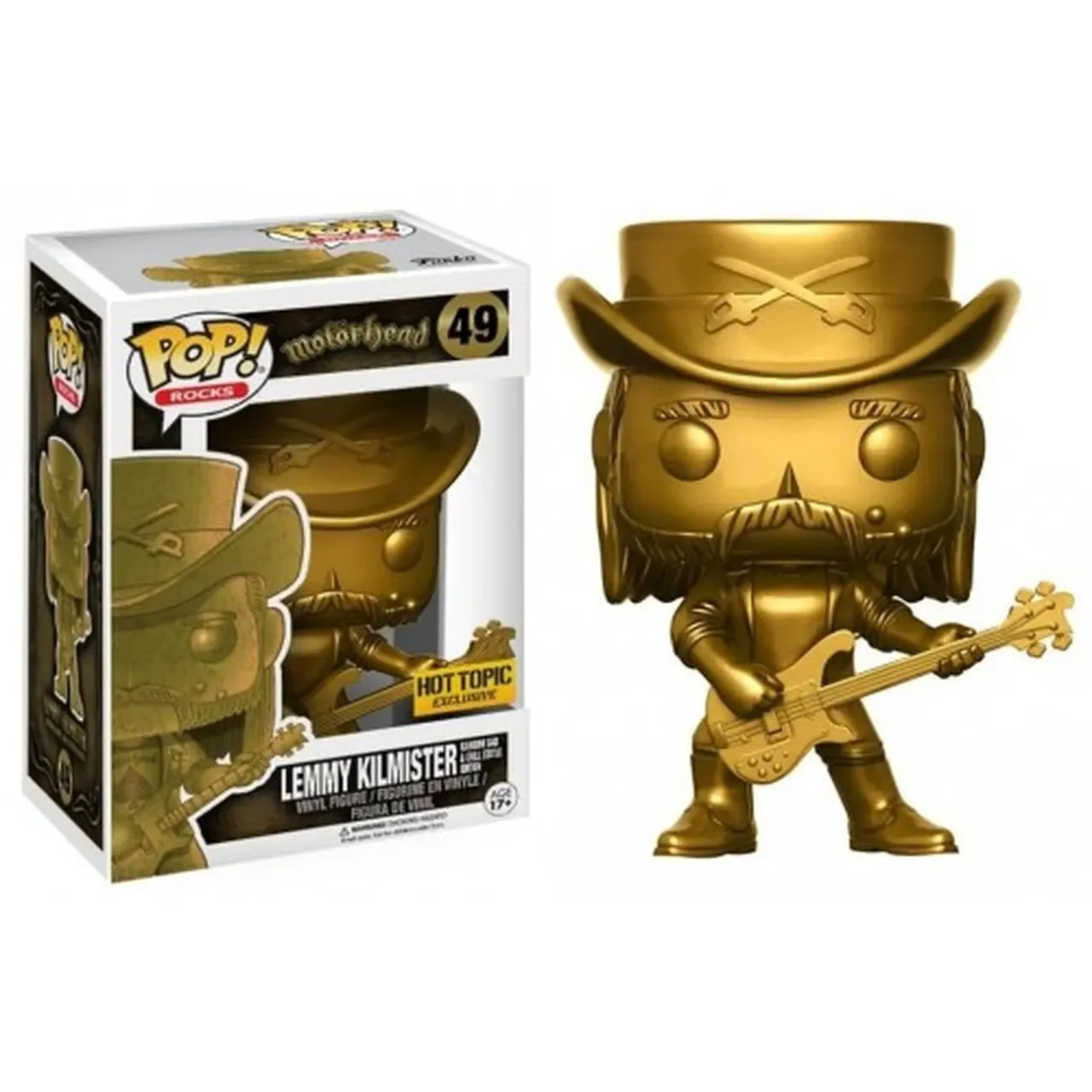 FUNKO POP Rock Motorhead Gold Lemmy Kilmister 49 # Виниловые фигурки кукол из ПВХ HOT TOPIC эксклюзивная