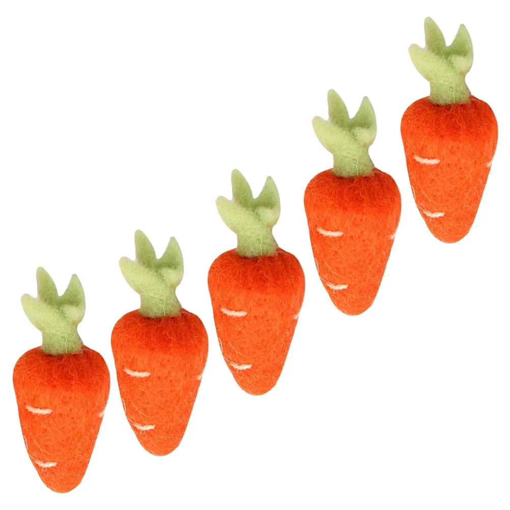 

Carrot Felt Diy Wool Carrots Brooch Decorations Decoration Decor Hairpin Crafts Shape Charm Clothes Material Felted Cute Easter