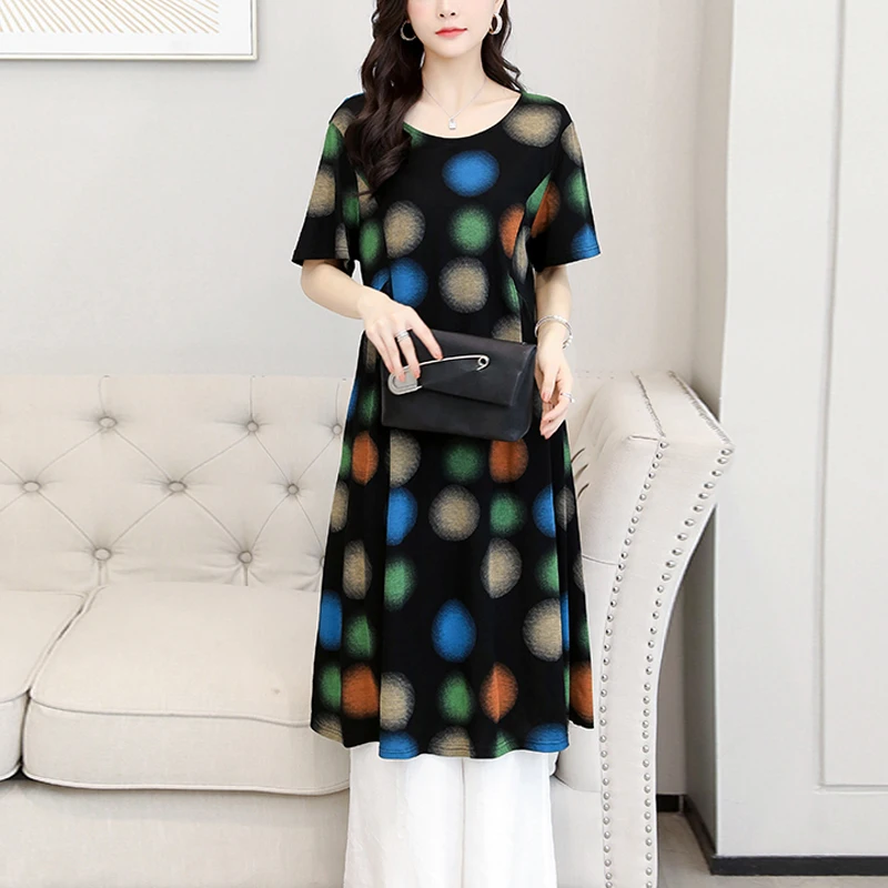 

New Fashion Hot 2022 Summer Dress For Women Dresses Plus Size Floral Woman Print Ladies Dress Women Clothing