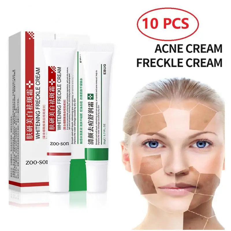

10PCS Freckle Cream Whitening Remove Melasma Face Cream Moisturizing Anti-Aging Skin Care For Wholesale/Dropshipping