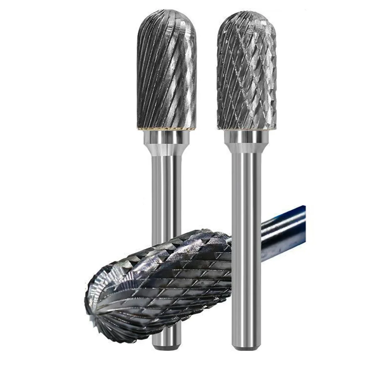 Фото C&CX Ball Nose Cylinder Type Head Tungsten Carbide Rotary File Tool Point Burr Grinder Abrasive Drill Carving Bit Tool for Metal №2