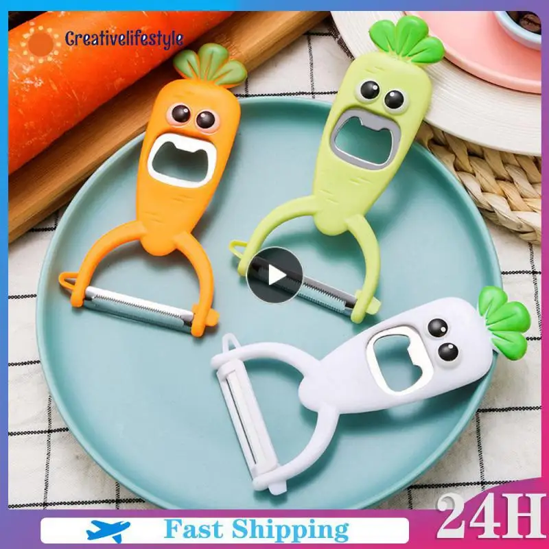 

1~10PCS Kitchen Creative Fruit Vegetables Peeler Cartoon Cute Plastic Stainless Steel Convenience Kitchen Accessories Utensils