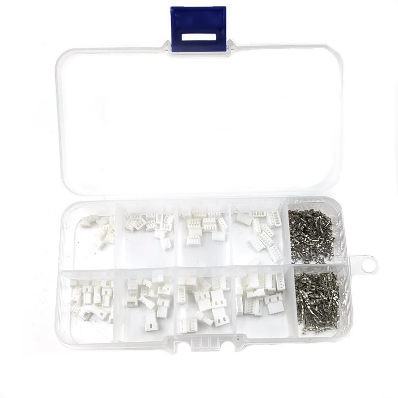 40sets/Box JST 1.25 Male Female Connector Aerial docking 2/3/4/5Pin Plug With terminal Wire Connectors Kit