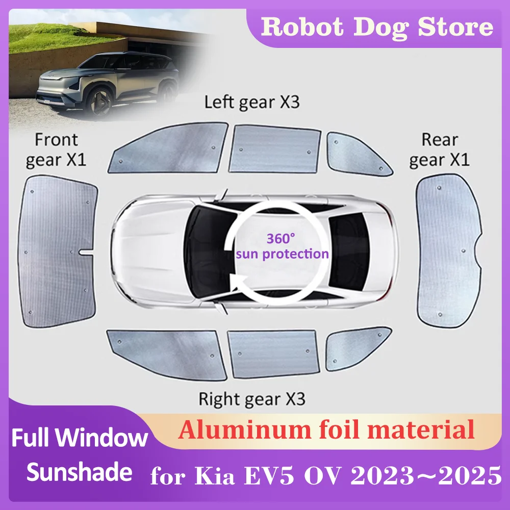 Солнцезащитные очки с полным покрытием для Kia EV5 OV 2023 ~ 2025 2024 коврик боковых окон