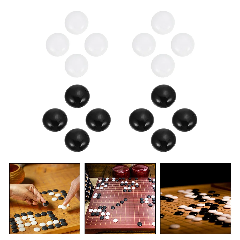 

1 Set Go Chess Beads Ceramic Flat Beads Premium Go Chess Pieces Ceramic Beads for Go Chess Lover Children