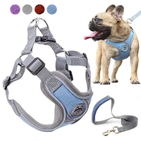 pets dogs harness for puppy cat luminous adjustable collar leash french bulldog harness vest for small meduim dogs accessories