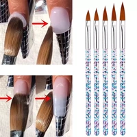 5 pcs set nail brush kolinsky new engraving dotting drawing painting uv gel carving pen acrylic beauty nail art nail tools