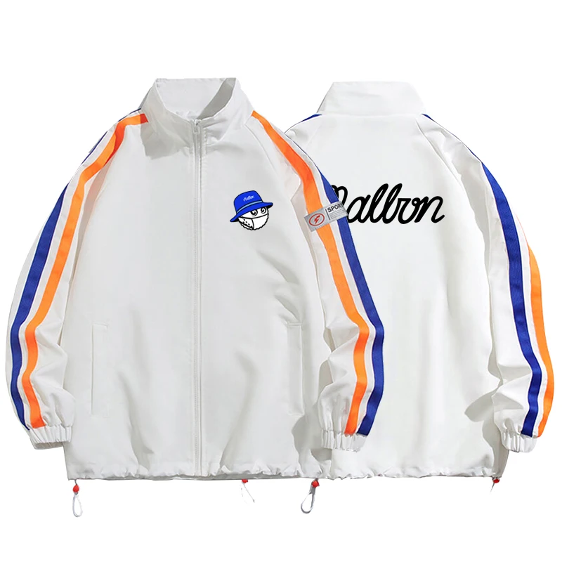 

Men's Casual Baseball Uniforms Jacket Golf Brand Print Bomber Jackets Hip Hop Sport Zipper Coats Stand Collar Streetwear