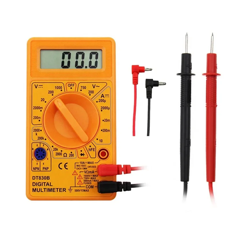 

Dt-830 Dcv Dca Diode Digital Multimeter Acv With 9v Battery