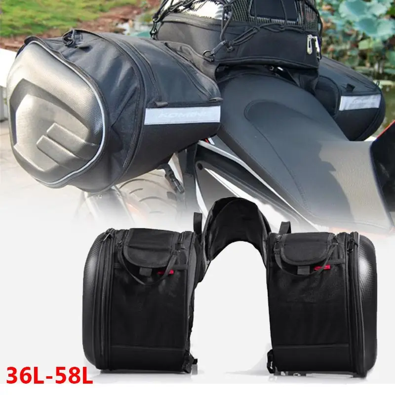 

2022 Newest SA212 Motorcycle Waterproof Racing Race Moto Helmet Travel Bags Suitcase Saddlebags + One Pair of Raincoat