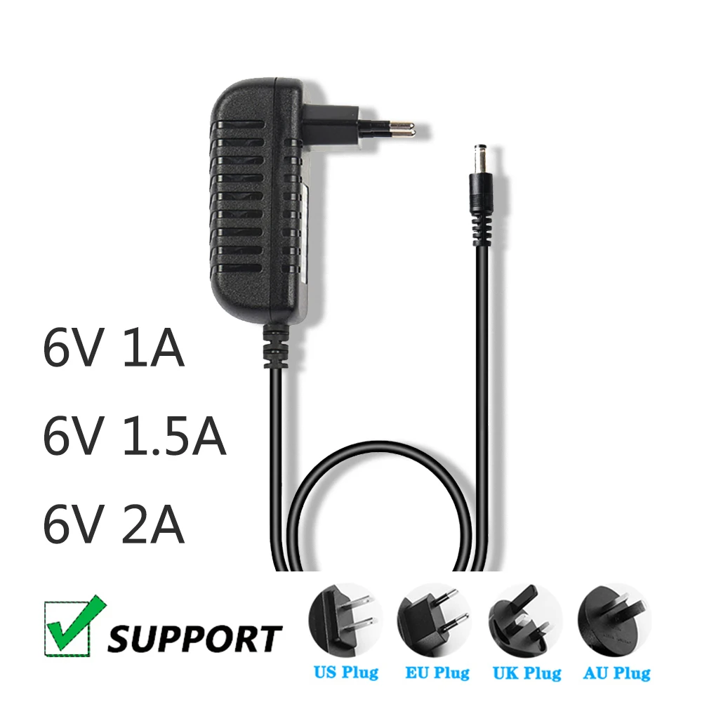 Адаптер-преобразователь переменного тока 6 В 1 А 100 2 240-5 5 постоянного блок питания
