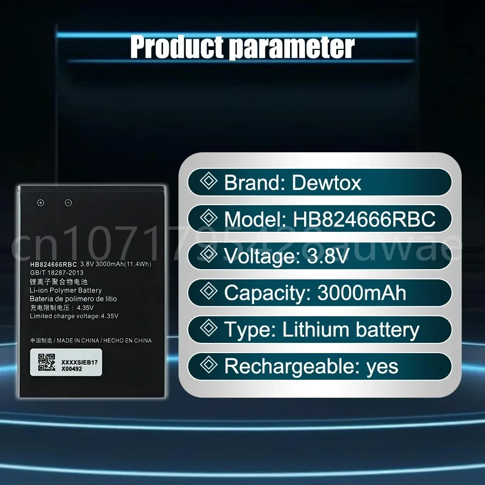 3000mAh HB824666RBC Replacement Phone Battery for Huawei E5577 EBS-937 WIFI Router Rechargeable Li-ion Capacity