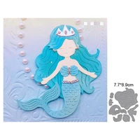 cartoon mermaid princess frame metal cutting dies 2022 new scrapbooking craft album stamps embossing for card making stencil