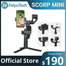 FeiyuTech Official SCORP Mini 3-Axis Handheld All-in-One Gimbal Stabilizer for GoPro Smartphone Mirrorless Camera G6 Max Upgrade