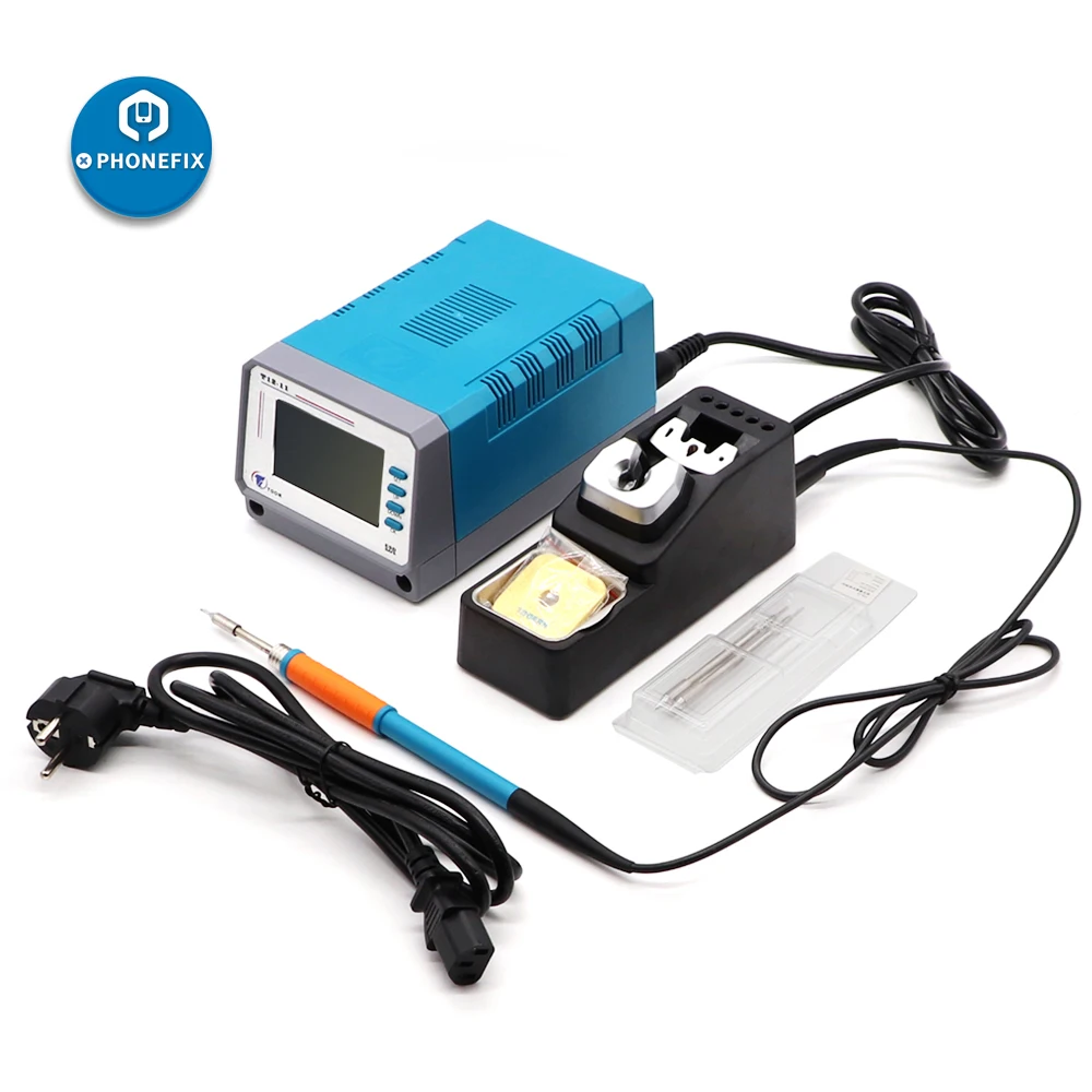 

LEISTO T12-11 75W 220V /110V intelligent Lead-free Soldering Station with Iron Tips Kit Professional Phone PCB Soldering Repair