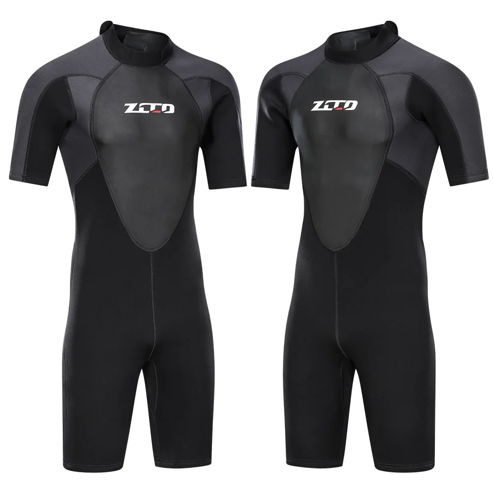 

3MM Neoprene Wetsuit Men Short Sleeve Scuba Wetsuit Surfing Sun Protection Warm Snorkeling Full Body Diving Surfing Suit