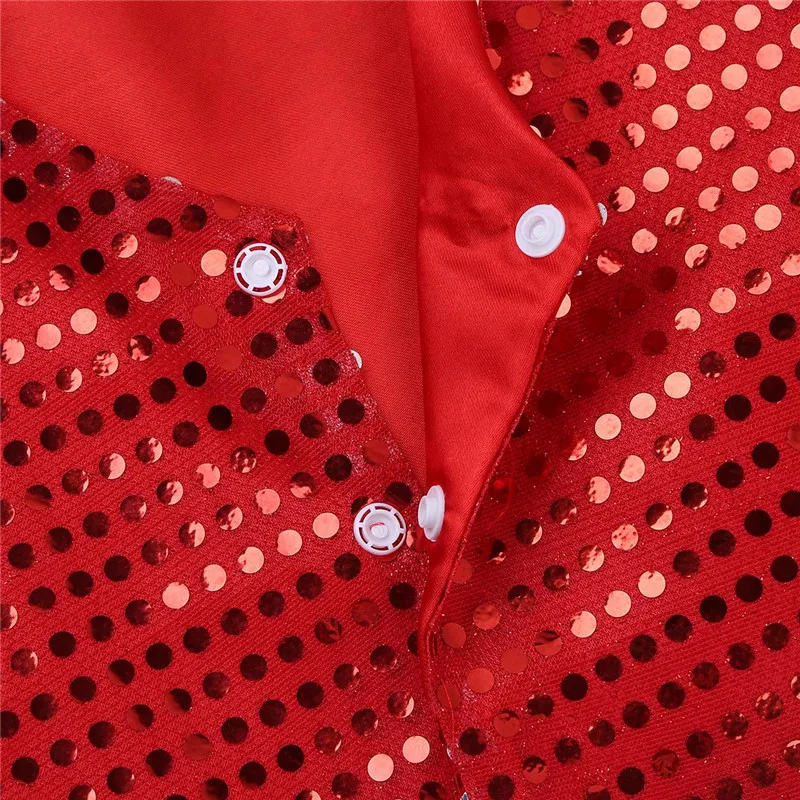 Детский жилет с блестящими пайетками для мальчиков и девочек куртка хип-хопа