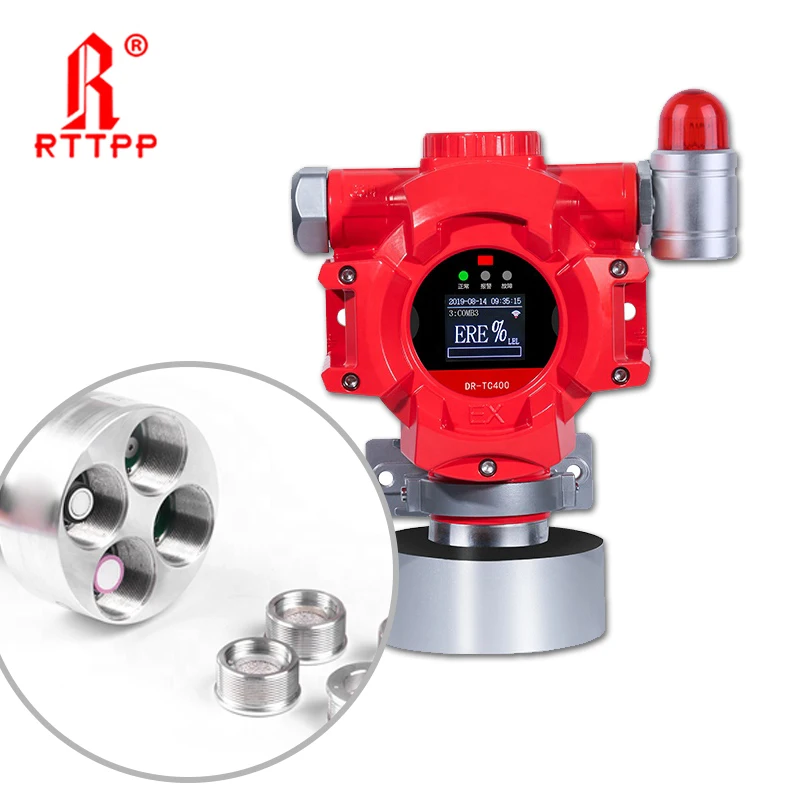 

High Accurate 4 in 1 Fixed Flammble CO H2S O2 Gas Leak Detector Alarm Device