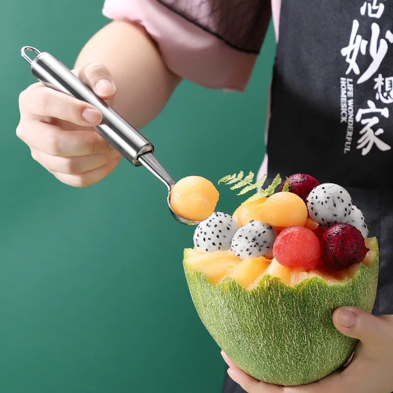 

Watermelon Ice Cream Dig Ball Scoop Watermelon Melon Fruit Carving Knife Cutter Gadgets Diy Assorted Cold Dishes Kitch Tool