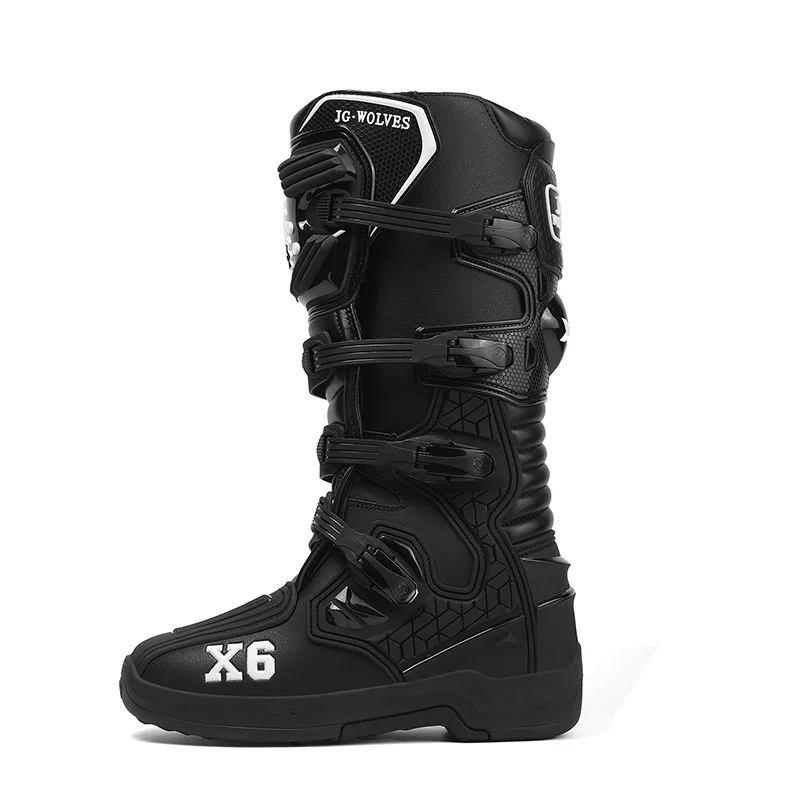 

Motorcycle Boot Men Riding Mid-Calf Ankle Protective Shoes Women Moto Motorbike Equipment Racing Long Motorcycle Boots Men