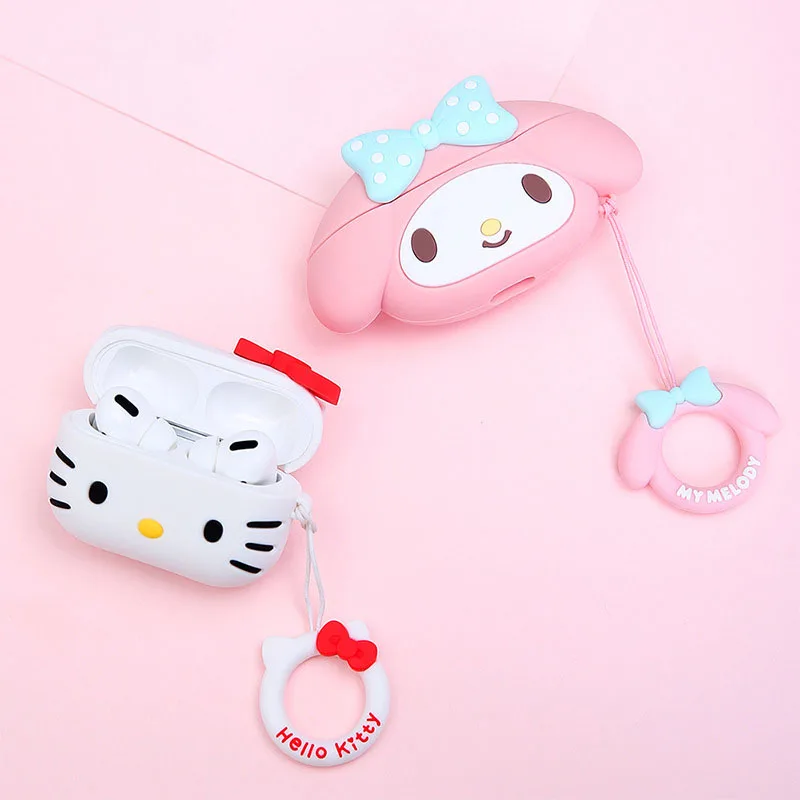 

Kawaii Sanrioed Bluetooth чехол для наушников My Melody Hellokittys Airpodspro защитный чехол для беспроводных наушников чехол силиконовый подарок