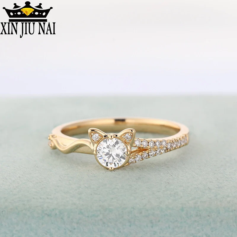 

Милые золотистые кольца в виде кошки с кристаллами для женщин ювелирные изделия аксессуары романтическое животное простое искусство