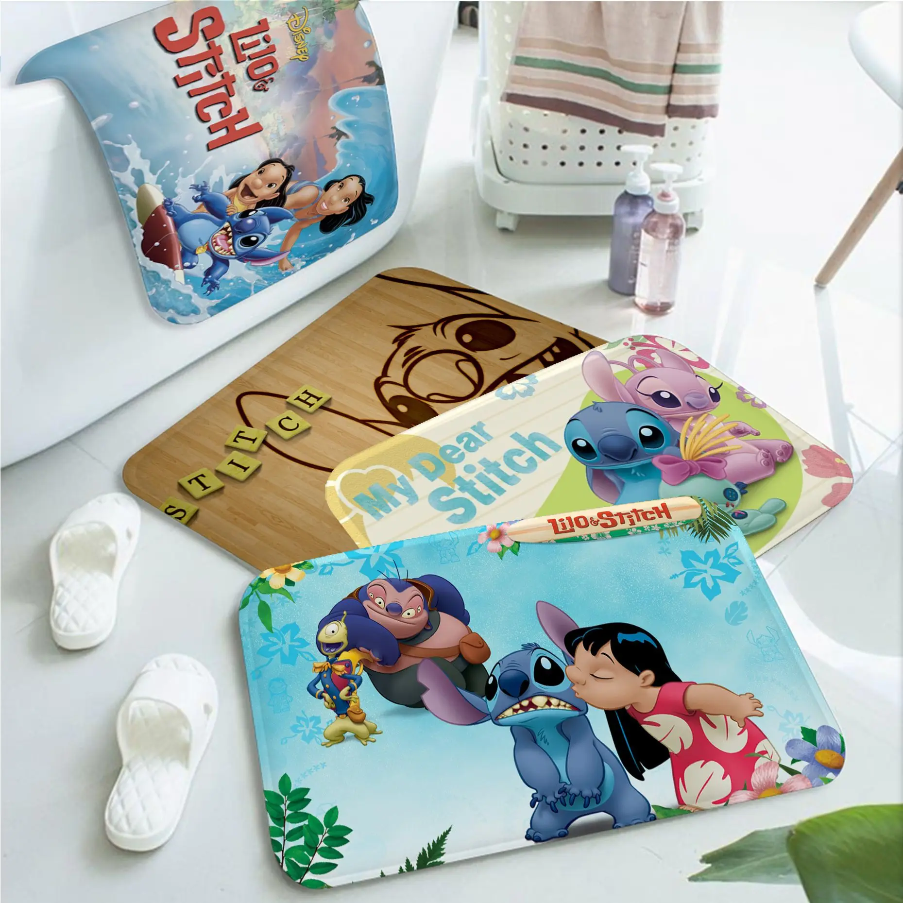 

Disney Cartoon Stitch Entrance Door Mat Nordic Style Bedroom Living Room Doormat Home Balcony Anti-Slip Welcome Doormat
