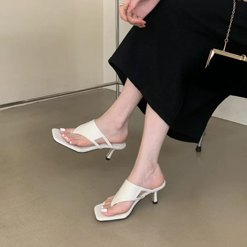 

Новинка лета 2023, белые Тапочки BCEBYL с застежкой, темпераментные модные туфли на шпильках, банкетные сандалии, женская обувь