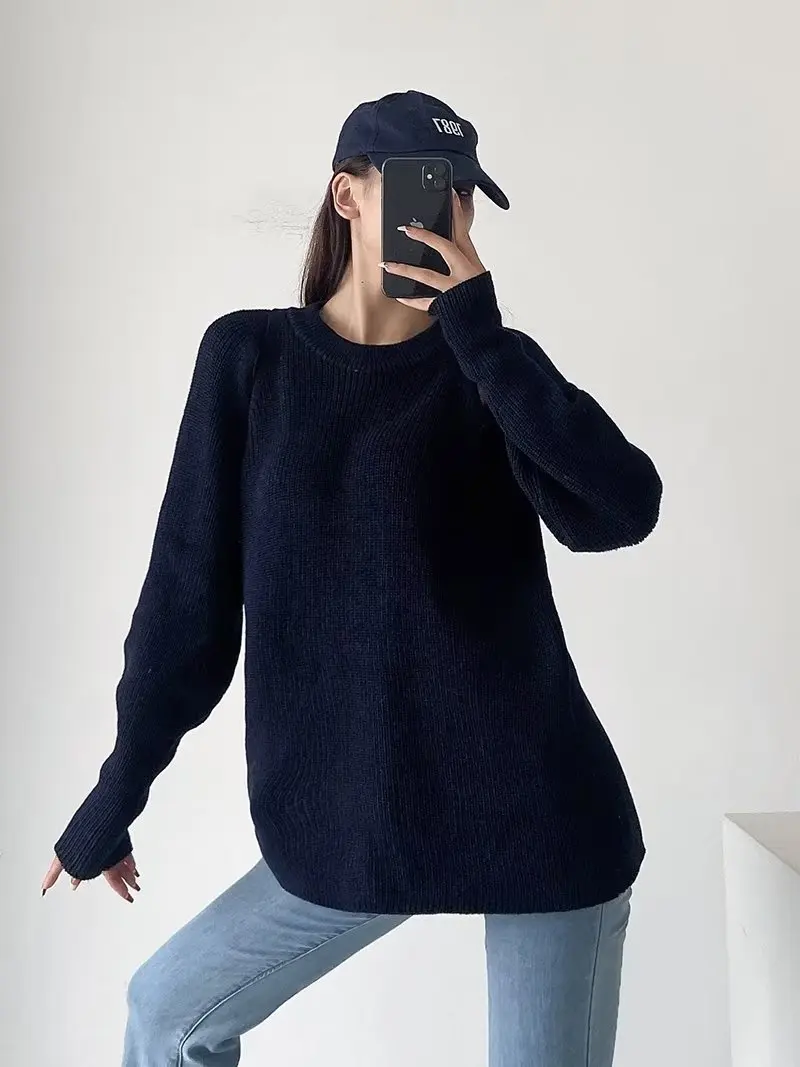 

2022 10 New Spring Autumn Women Female Sexy Polyester Sweater Brand Blouse Outwear
