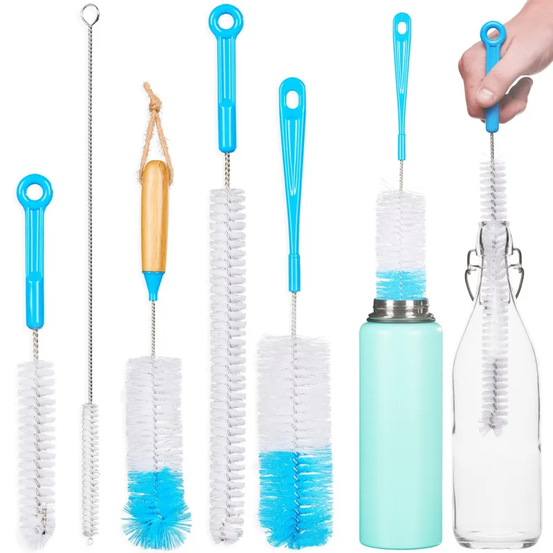 

Bottle Brush Cleaner Pack - Cleaning Brushes for Baby Bottles, Water Bottles, Straws, Tumblers, Wine Decanters and Flask