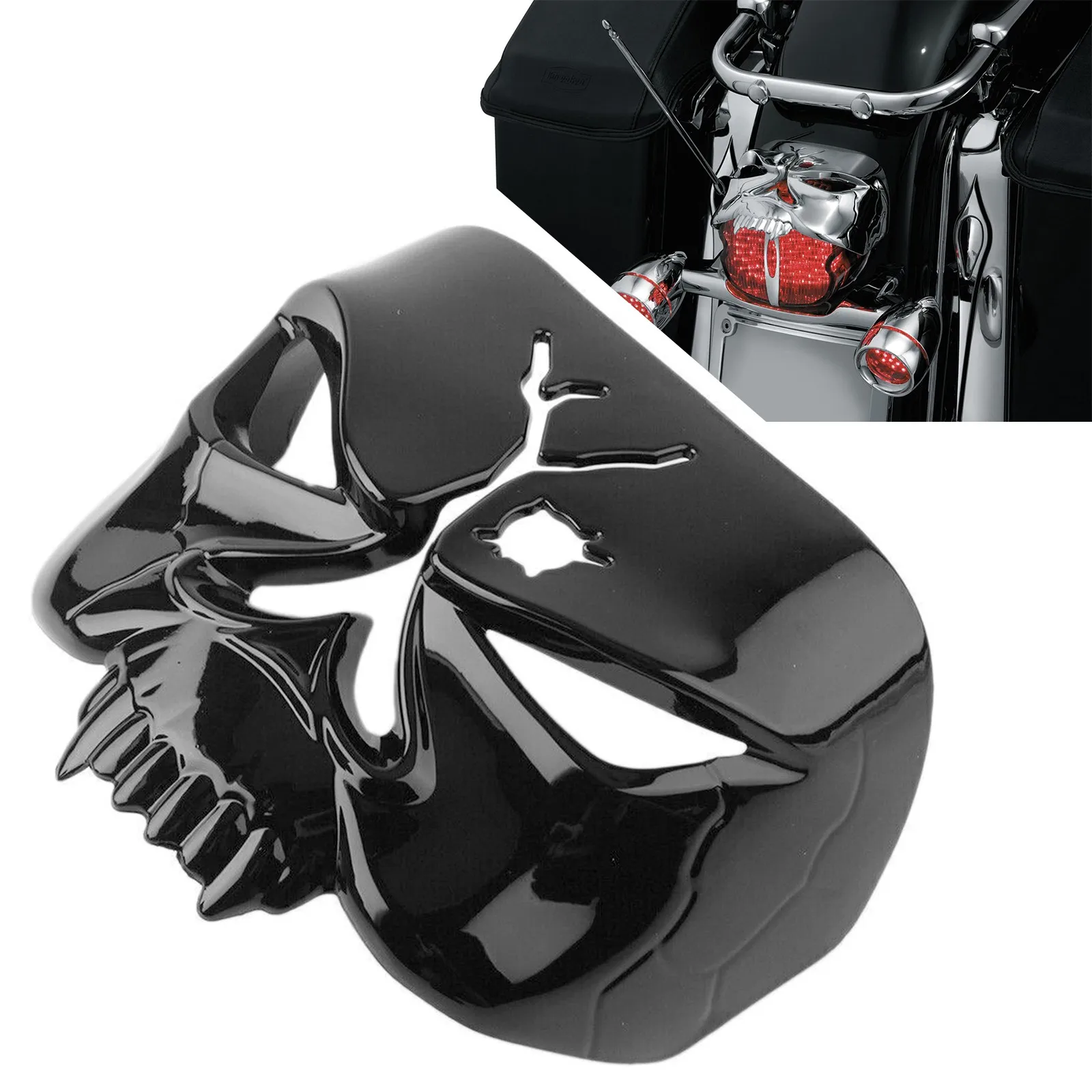 Задний фонарь для мотоцикла с черепом задний тормоз фотолампа Harley Road King Softail Dyna